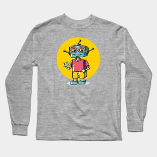 retro robots Long Sleeve T-Shirt